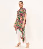 Pink tropical print tunic
