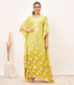 Yellow ombre full length kaftan