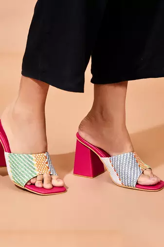Cali Pink Block Heels