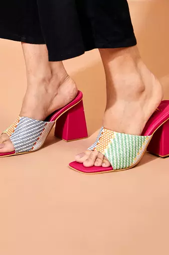 Cali Pink Block Heels