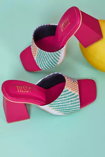 Cali Pink Block Heels