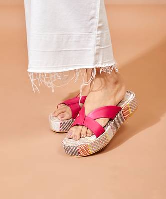 Cali Pink Block Heels 1
