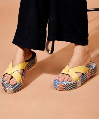 Cali Yellow Block Heels 3