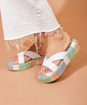 Cali White Block Heels 2