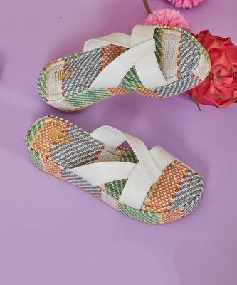 Cali White Block Heels 4
