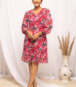 Beautiful multy colour floral print stylish kurti