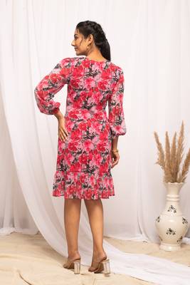 Beautiful multy colour floral print stylish kurti 2
