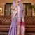Ethnic Voilet Handloom Silk Heavy Woven Saree With Traditional Print
