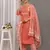 Smart and beautiful orange colour printed readymade salwar kameez