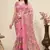  Pink Soft Net Saree With Heavy Thread Embroidery Work