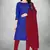 Blue colour ethnic dress material for casual and formal looks