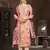 Peach colour ethnic printed with hand work girlish salwar kameez