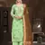 Green colour ethnic printed with hand work girlish salwar kameez