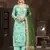 Blue colour ethnic printed with hand work girlish salwar kameez