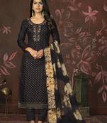 Black coour ethnic salwar suit in modal butti fabric for designer looks