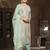 Blue coour ethnic salwar suit in organza fabric for designer looks