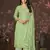 Green colour ethnic dress material for festive indian looks