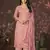 Pink colour ethnic dress material for festive indian looks