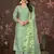 Elegant and girlish green colour modal butti suit for festive looks