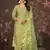 Elegant and girlish pista colour modal butti suit for festive looks