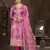 Elegant and girlish purple colour organza suit for festive looks