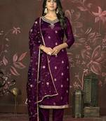 Smart and ethnic maroon colour smart girlish salwar kameez