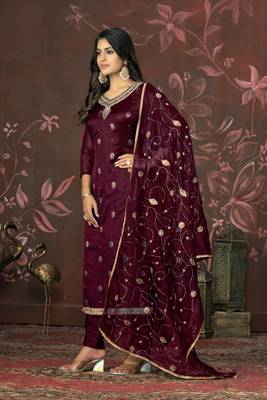 Smart and ethnic maroon colour smart girlish salwar kameez 3
