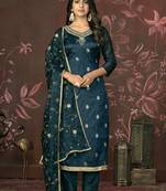 Smart and ethnic blue colour smart girlish salwar kameez