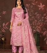 Smart and ethnic pink colour smart girlish salwar kameez