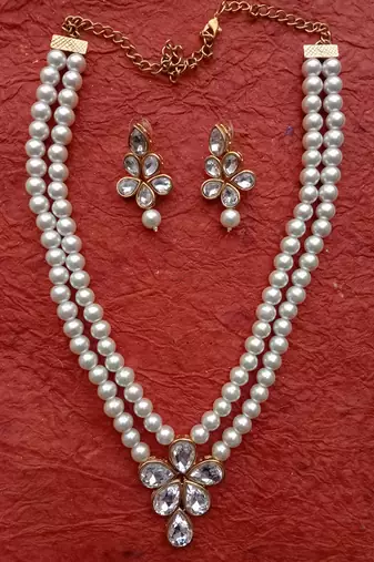 Rozemili pearl  necklace set