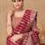 RED WOVEN BANARASI SILKHEAVY RICH DESIGNER PALLU SAREE BLOUSE PIECE