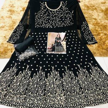 Black Zari Embroidered Anarkali Suit 3