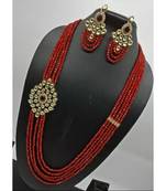 Indian Gold Plated Kundan Bridal Long Mala Maharani Haar Fashion Ethnic Necklace Jewellery Set For Women