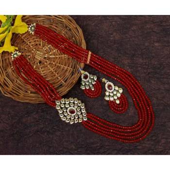 Indian Gold Plated Kundan Bridal Long Mala Maharani Haar Fashion Ethnic Necklace Jewellery Set For Women 2