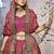 Magenta colour banarasi jacquard silk embroidered lehenga choli