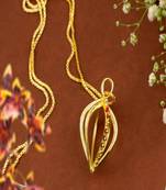 Designer gold plated navratan pendant