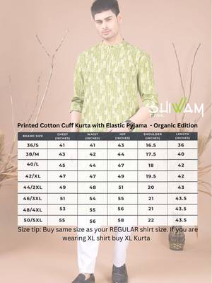 Green men's kurta top - organic edition 5