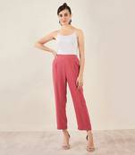 Rouge red straight pants