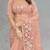 Designer Peach Multi Sequence Embroidery Net Saree
