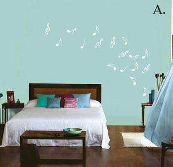 Musical notes abstract wall decal 1