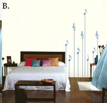 Musical notes abstract wall decal 2