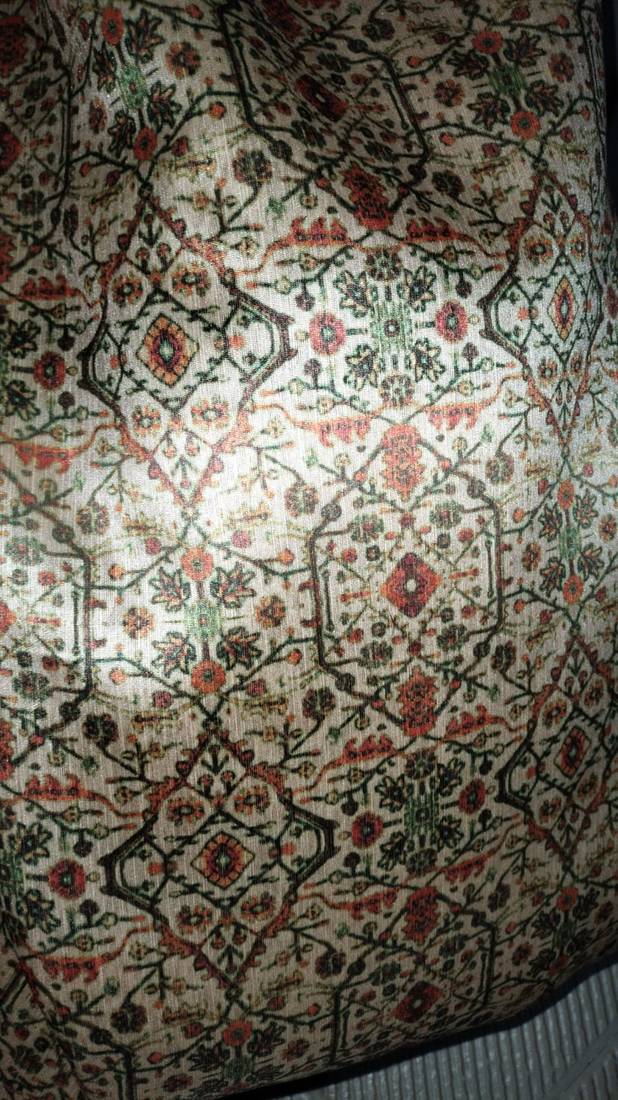 Brown Printed Brocade Silk Men Kurtas