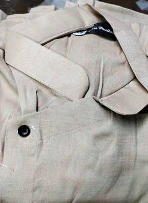 Beige plain rayon men-kurtas 6