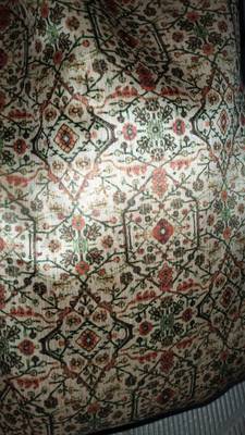 Beige Printed Brocade Silk Kurta Pajama 6