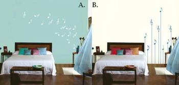 Musical notes abstract wall decal 3