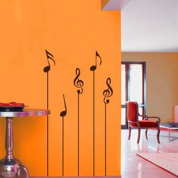 Musical notes abstract wall decal 4