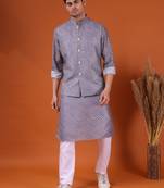 men's kurta top and pyajama with jacket -jodhpur collection