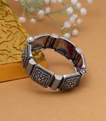 Silver color oxidised bracelet