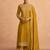 Mustard color premium silk semi stitched embroidered salwar suit