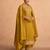 Mustard color premium silk semi stitched embroidered salwar suit